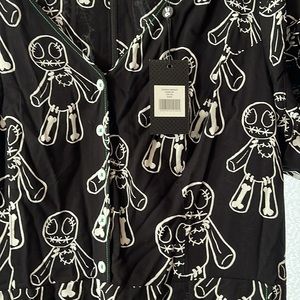 NWT Hell Bunny jumpsuit with creepy doll print